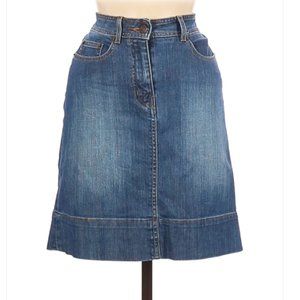 Boden Denim Blue Jean Skirt Cotton Blend Size 8